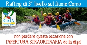 Apertura straordinaria della diga! Vieni a fare rafting!